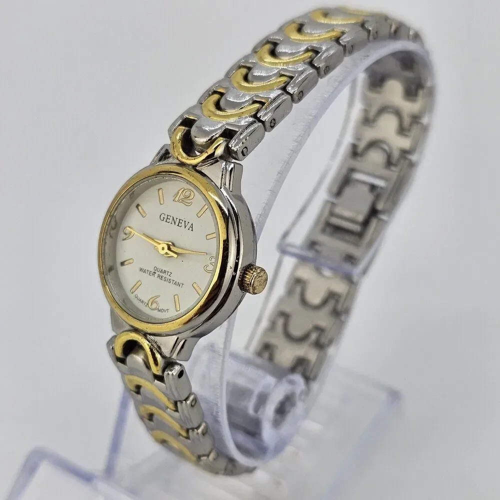 Women's Watch 24MM White Dial Two Tone Bracelet‎ Band 6.5